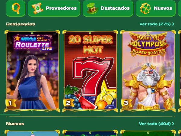 Juegos destacados del casino